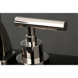 Manhattan Two-Handle 3-Hole Deck Mount Widespread Bathroom Faucet with Brass Pop-Up Drain