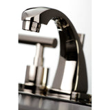 Manhattan Two-Handle 3-Hole Deck Mount Widespread Bathroom Faucet with Brass Pop-Up Drain