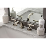 Manhattan Two-Handle 3-Hole Deck Mount Widespread Bathroom Faucet with Brass Pop-Up Drain