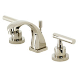 Manhattan Two-Handle 3-Hole Deck Mount Widespread Bathroom Faucet with Brass Pop-Up Drain