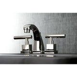 Claremont Two-Handle 3-Hole Deck Mount Widespread Bathroom Faucet with Brass Pop-Up Drain