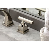 Claremont Two-Handle 3-Hole Deck Mount Widespread Bathroom Faucet with Brass Pop-Up Drain