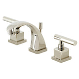 Claremont Two-Handle 3-Hole Deck Mount Widespread Bathroom Faucet with Brass Pop-Up Drain