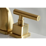 Claremont Two-Handle 3-Hole Deck Mount Widespread Bathroom Faucet with Brass Pop-Up Drain