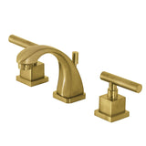 Claremont Two-Handle 3-Hole Deck Mount Widespread Bathroom Faucet with Brass Pop-Up Drain