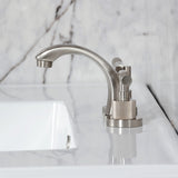 Convergent Two-Handle 3-Hole Deck Mount Widespread Bathroom Faucet with Knurled Handle and Brass Pop-Up Drain