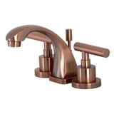 Manhattan Two-Handle 3-Hole Deck Mount Widespread Bathroom Faucet with Brass Pop-Up Drain