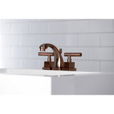 Claremont Two-Handle 3-Hole Deck Mount Widespread Bathroom Faucet with Brass Pop-Up Drain