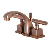 Claremont Two-Handle 3-Hole Deck Mount Widespread Bathroom Faucet with Brass Pop-Up Drain