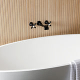 Two-Handle 3-Hole Wall Mount Roman Tub Faucet