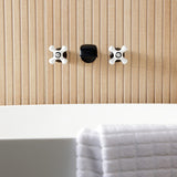 Two-Handle 3-Hole Wall Mount Roman Tub Faucet