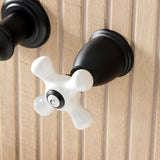 Two-Handle 3-Hole Wall Mount Roman Tub Faucet