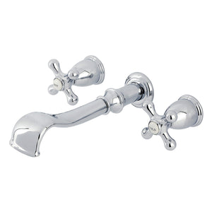 Two-Handle 3-Hole Wall Mount Roman Tub Faucet