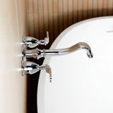 Hallerbos Two-Handle 3-Hole Wall Mount Roman Tub Faucet