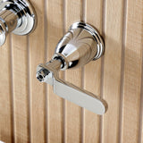 Hallerbos Two-Handle 3-Hole Wall Mount Roman Tub Faucet