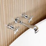 Hamilton Two-Handle 3-Hole Wall Mount Roman Tub Faucet