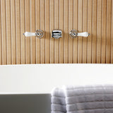 Two-Handle 3-Hole Wall Mount Roman Tub Faucet