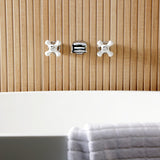 Two-Handle 3-Hole Wall Mount Roman Tub Faucet