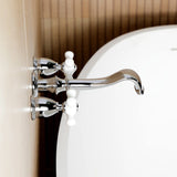 Two-Handle 3-Hole Wall Mount Roman Tub Faucet