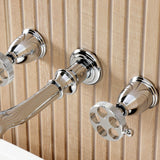 Webb Two-Handle 3-Hole Wall Mount Roman Tub Faucet with Knurled Handle