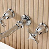 Millennium Two-Handle 3-Hole Wall Mount Roman Tub Faucet