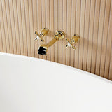 Two-Handle 3-Hole Wall Mount Roman Tub Faucet