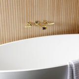 Hallerbos Two-Handle 3-Hole Wall Mount Roman Tub Faucet