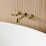 Hallerbos Two-Handle 3-Hole Wall Mount Roman Tub Faucet