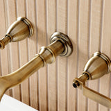 Hallerbos Two-Handle 3-Hole Wall Mount Roman Tub Faucet