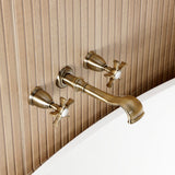 Hamilton Two-Handle 3-Hole Wall Mount Roman Tub Faucet