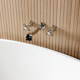 Two-Handle 3-Hole Wall Mount Roman Tub Faucet