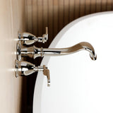 Hallerbos Two-Handle 3-Hole Wall Mount Roman Tub Faucet