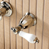 Two-Handle 3-Hole Wall Mount Roman Tub Faucet