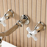 Two-Handle 3-Hole Wall Mount Roman Tub Faucet