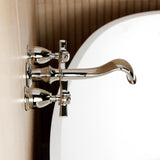 Millennium Two-Handle 3-Hole Wall Mount Roman Tub Faucet