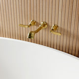 Hallerbos Two-Handle 3-Hole Wall Mount Roman Tub Faucet