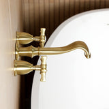 Hamilton Two-Handle 3-Hole Wall Mount Roman Tub Faucet