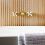 Two-Handle 3-Hole Wall Mount Roman Tub Faucet