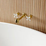 Two-Handle 3-Hole Wall Mount Roman Tub Faucet