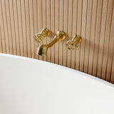 Webb Two-Handle 3-Hole Wall Mount Roman Tub Faucet with Knurled Handle