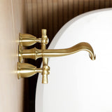 Millennium Two-Handle 3-Hole Wall Mount Roman Tub Faucet