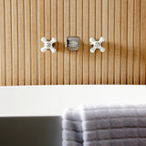 Two-Handle 3-Hole Wall Mount Roman Tub Faucet