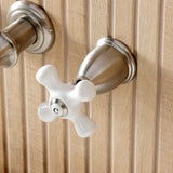 Two-Handle 3-Hole Wall Mount Roman Tub Faucet