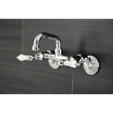 Kingston Two-Handle 2-Hole Wall Mount Bar Faucet