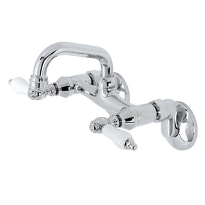 Kingston Two-Handle 2-Hole Wall Mount Bar Faucet