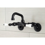 Kingston Two-Handle 2-Hole Wall Mount Bar Faucet