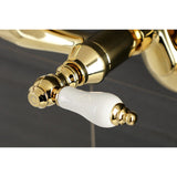 Kingston Two-Handle 2-Hole Wall Mount Bar Faucet