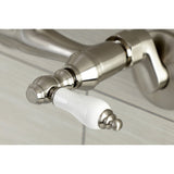 Kingston Two-Handle 2-Hole Wall Mount Bar Faucet