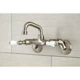 Kingston Two-Handle 2-Hole Wall Mount Bar Faucet