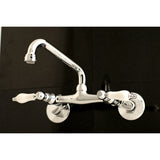 Kingston Two-Handle 2-Hole Wall Mount Kitchen Faucet